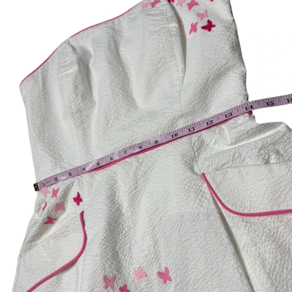 Lilly Pulitzer Blossom Spring Fling Placed Embroidery Seersucker Dress 6 - Picture 13 of 14